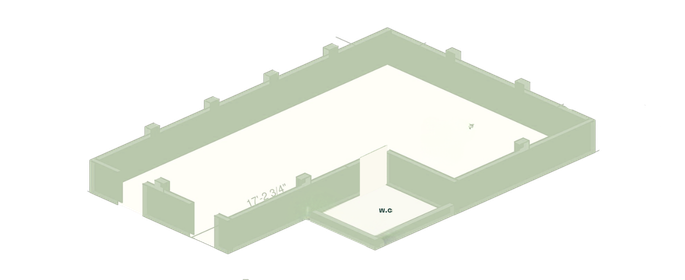 Second Floor: 800 SF